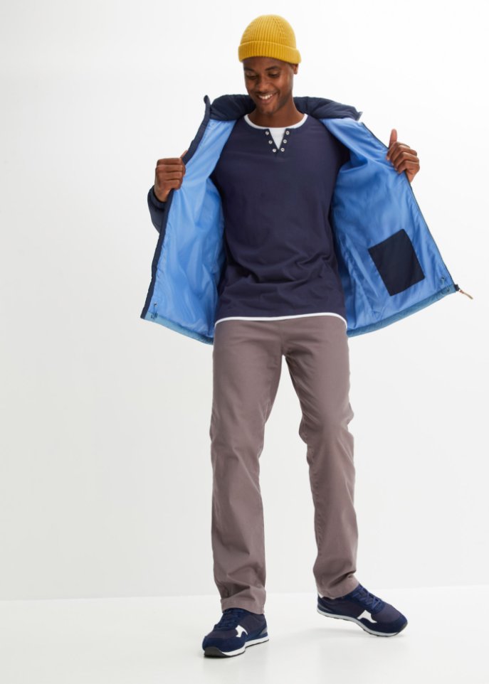 Steppjacke mit Kapuze aus recyceltem Polyester