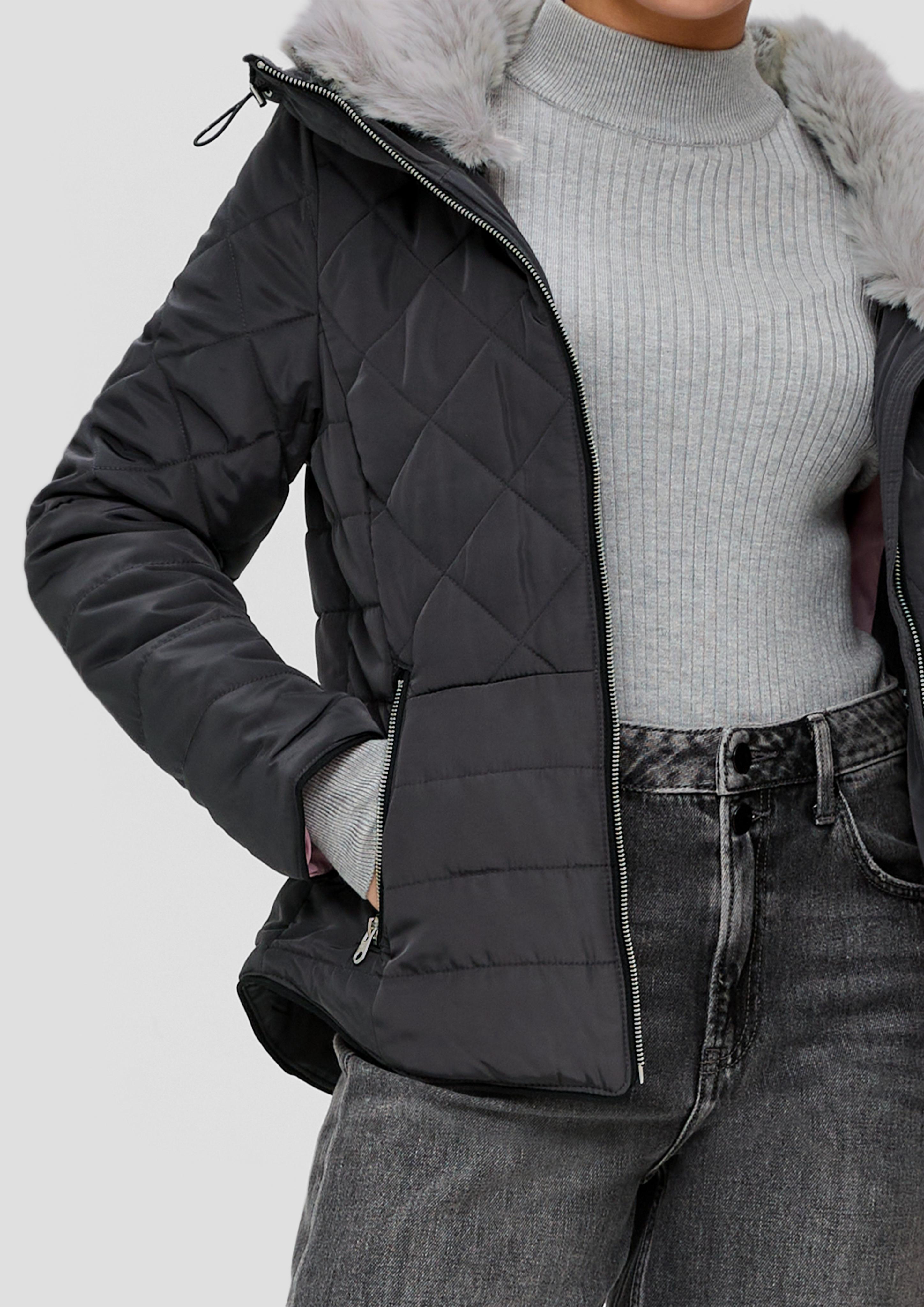 Steppjacke mit abnehmbarem Fellkragen  2115525-9858