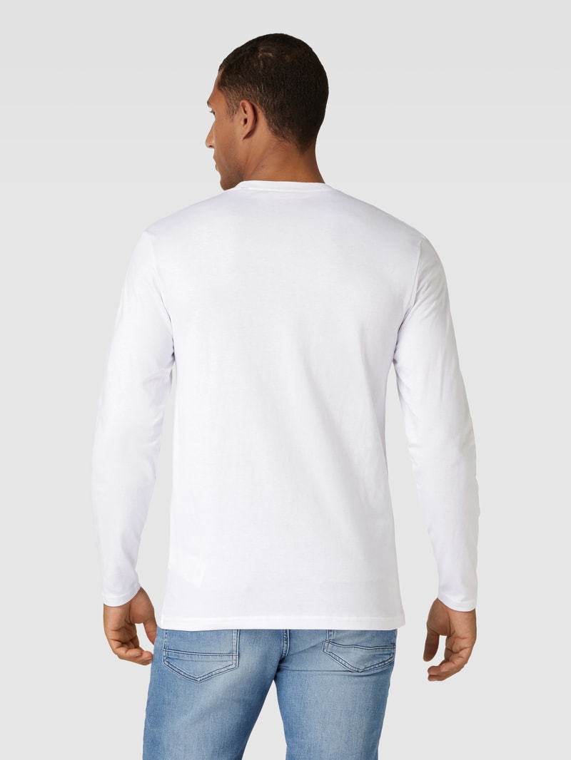 Longsleeve mit Rundhalsausschnitt in weiß