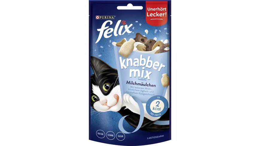 PURINA FELIX KnabberMix Milchmäulchen Katzensnack 60 g