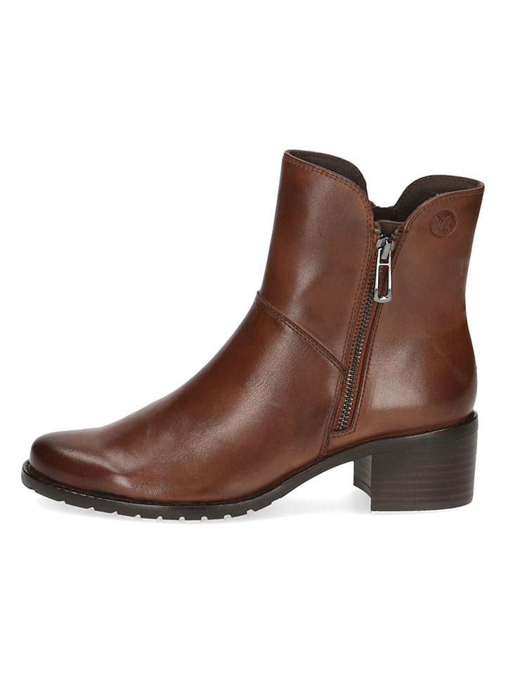 Caprice Leder-Stiefeletten in Braun günstig kaufen
