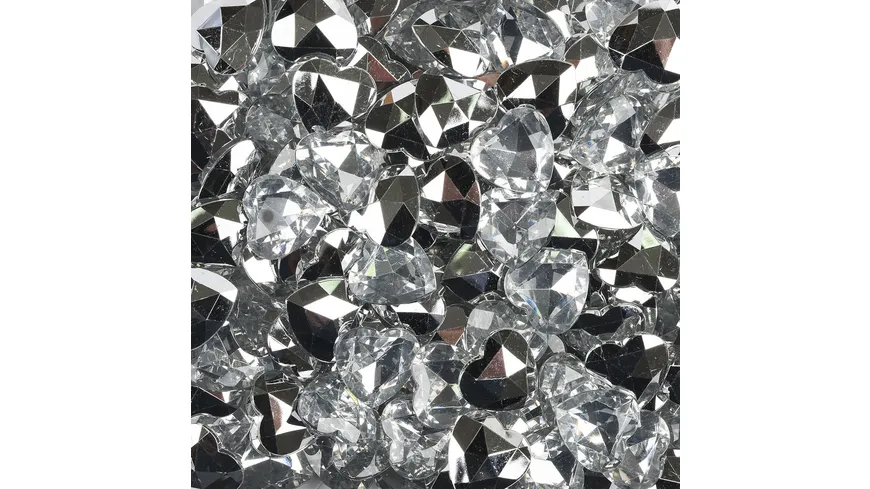 EUROSAND Streudekoration Spiegelherzen 75 ml silber