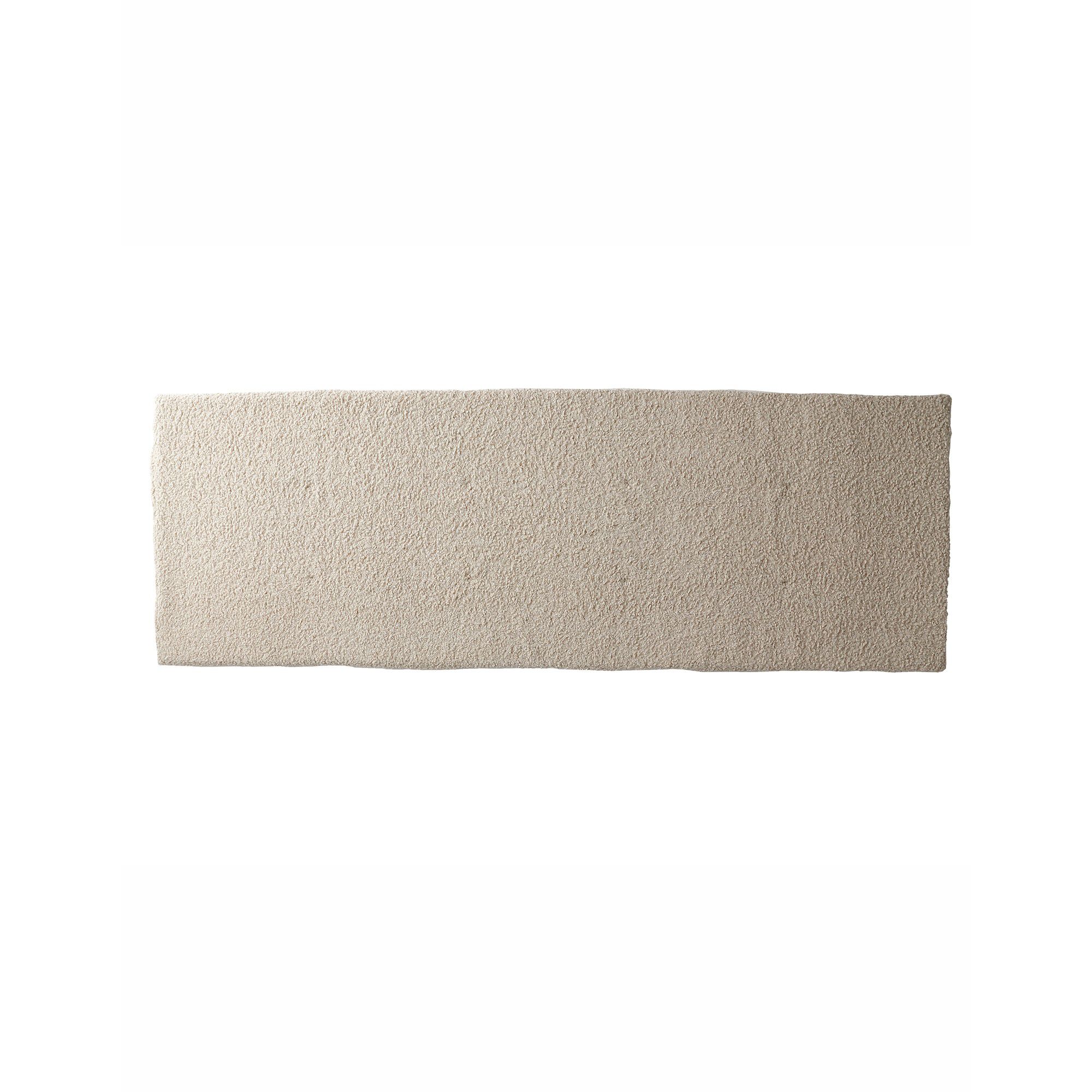 Long coussin de canapé en bouclette sherpa moutonnée