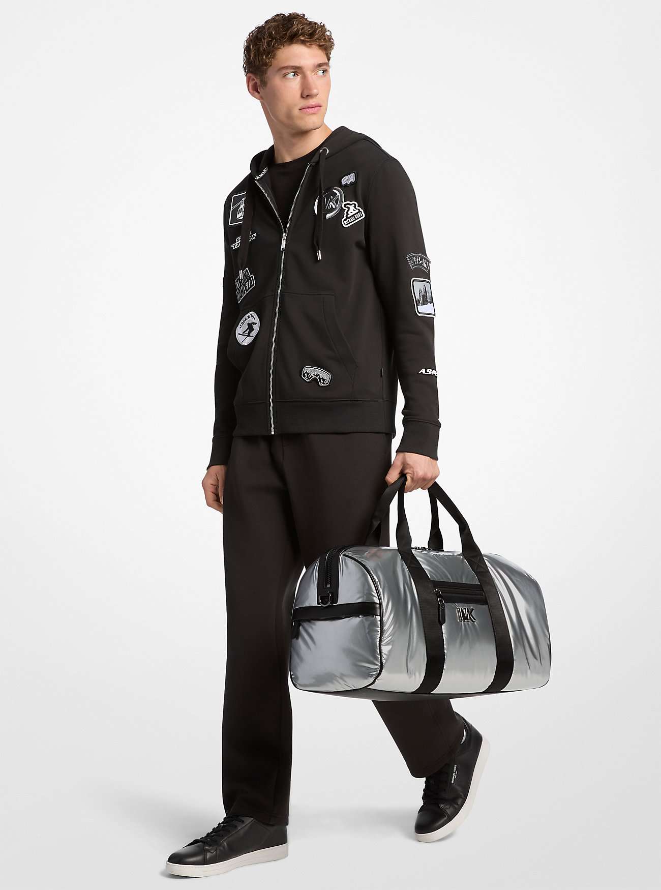 Brooklyn Medium Metallic Puffy Duffel Bag – GUNMETAL