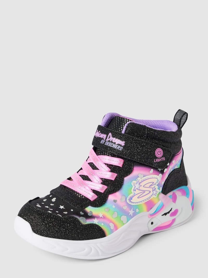 Sneaker mit Allover-Print in schwarz