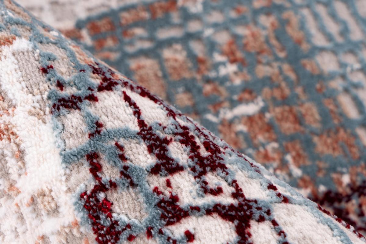 megusta Used-Look Teppich Grau / Lachsrosa 200cm x 300cm