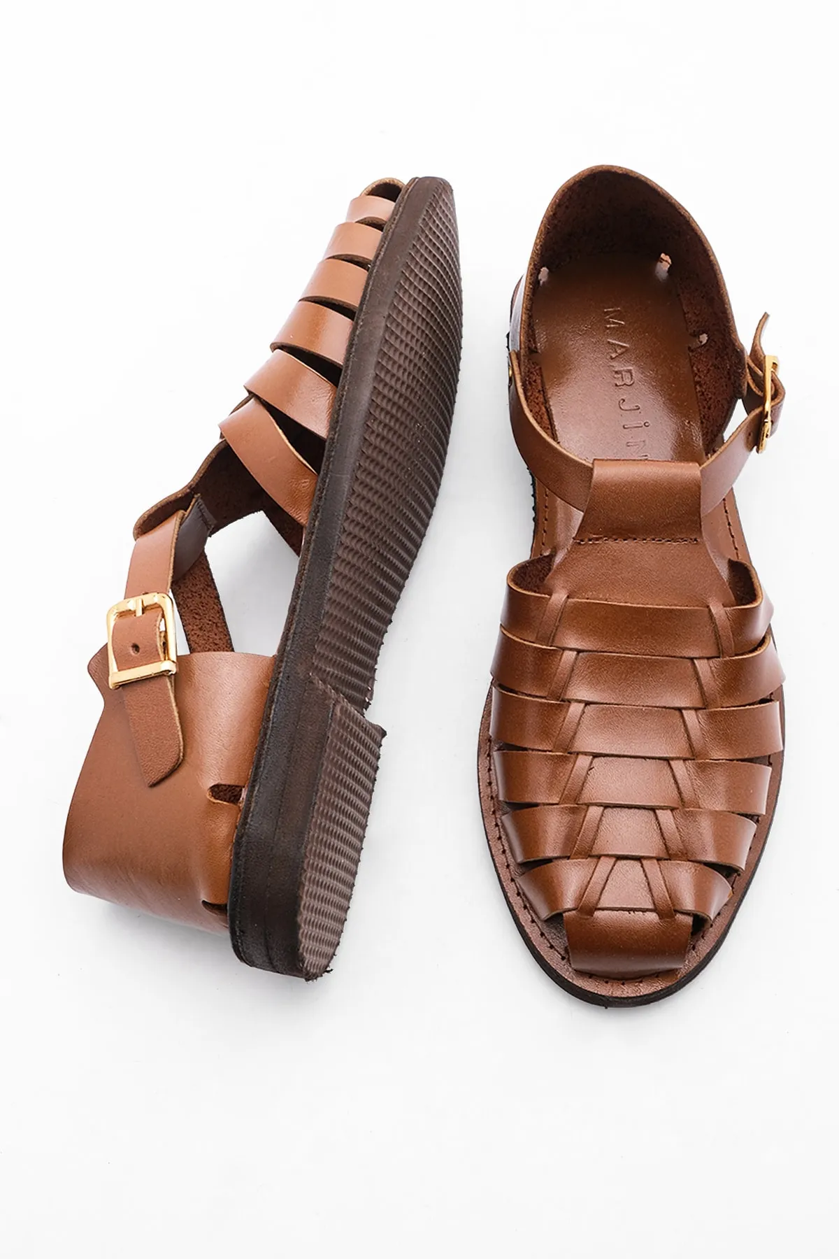 Marjin  Sandalette - Braun - Flacher Absatz