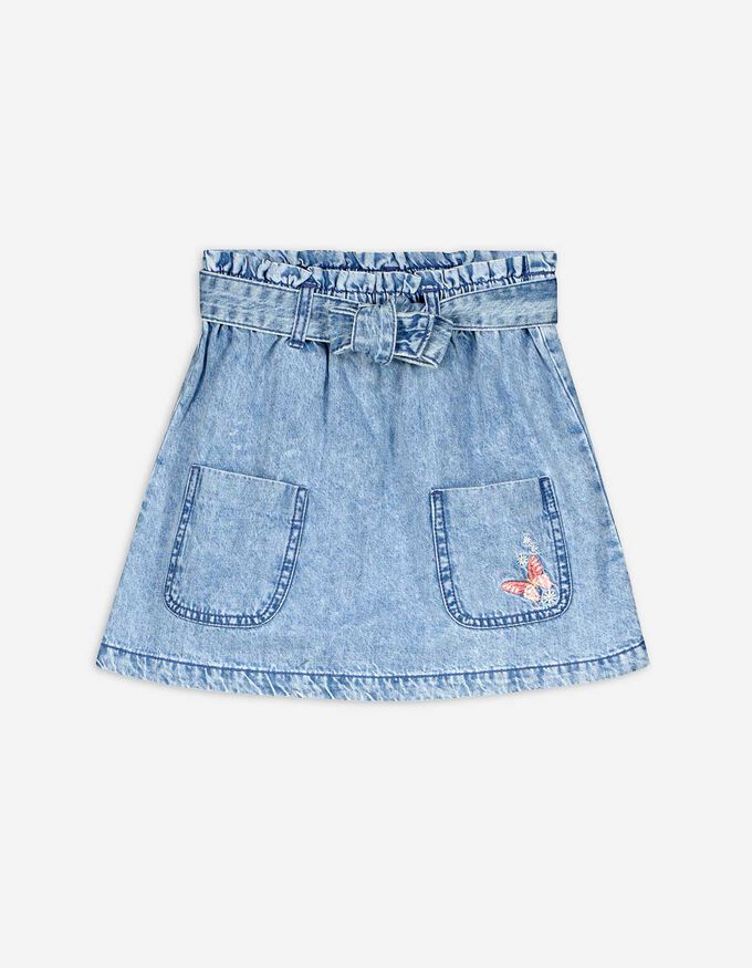 Jeansrock - Stickereien