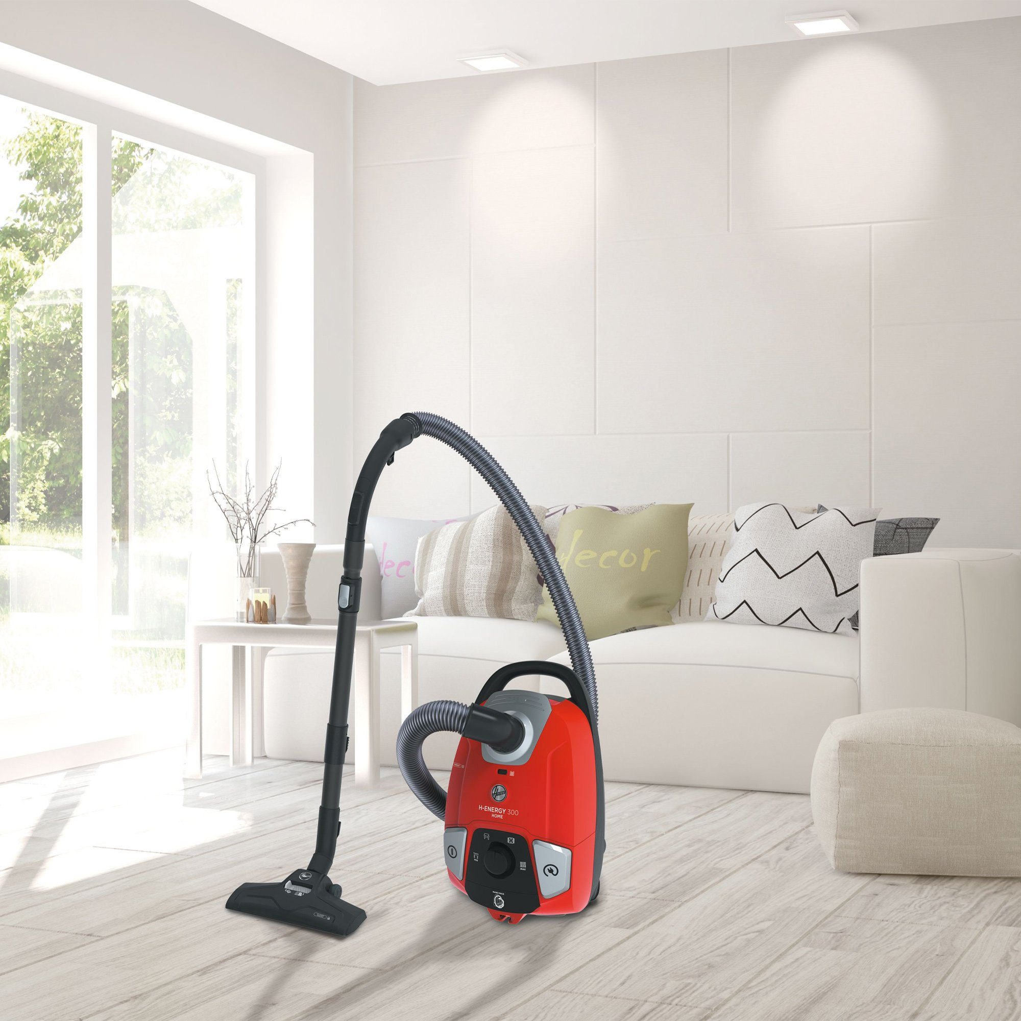 Hoover Bodenstaubsauger HE310HM 011, 850,00 W, mit Beutel, NANOPACK ™, Saugregler am Griff, 2in1 Tool