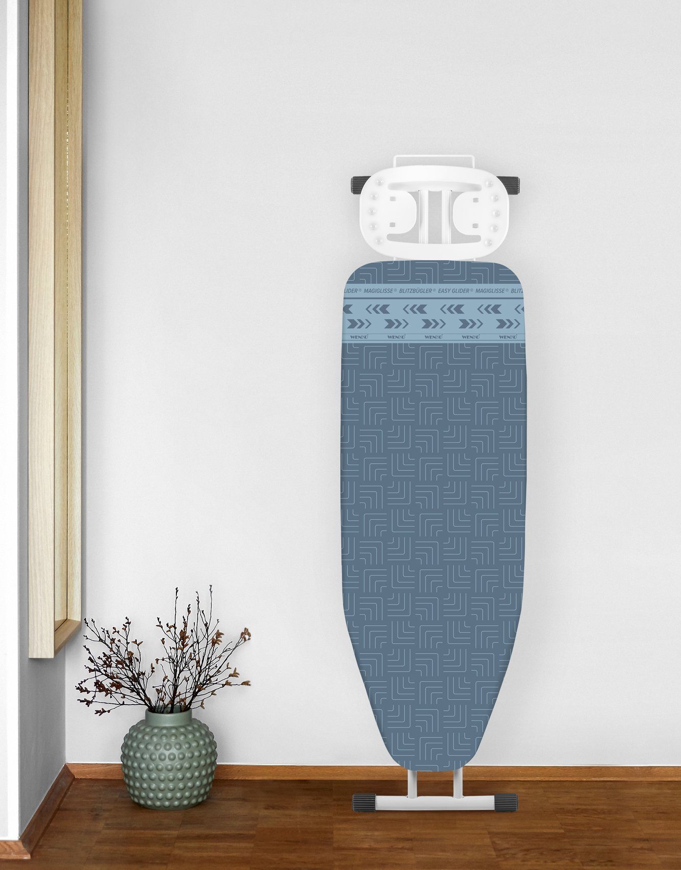 WENKO Bügelbrettbezug Air Comfort, Baumwolle, Bügelfläche 140x48cm,Blitzbüglerzone XL