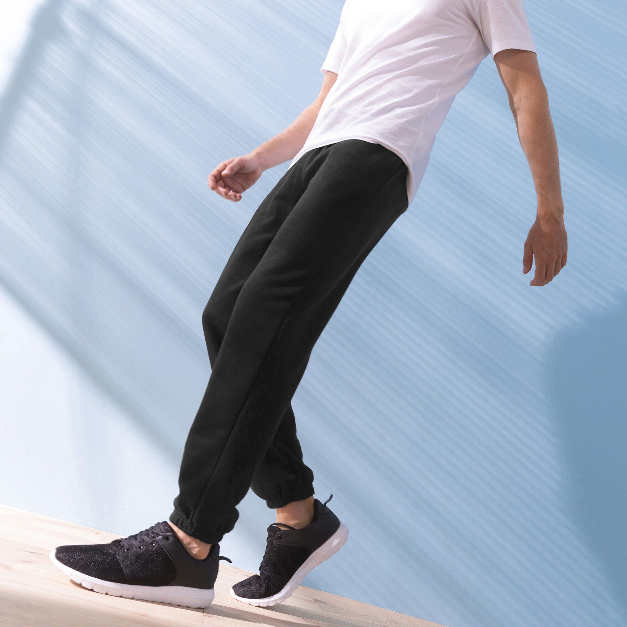 Pantalon jogging molleton bas élastiqué