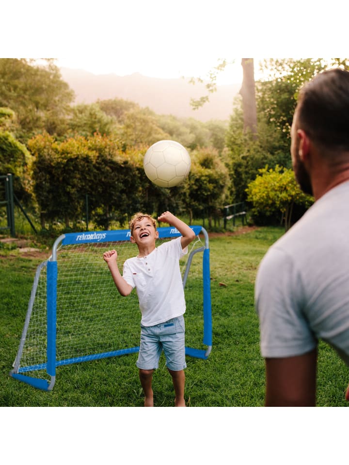 relaxdays Fußballtor in Grau/Blau - (B)152 x (H)110 x (T)74 cm günstig kaufen onesize