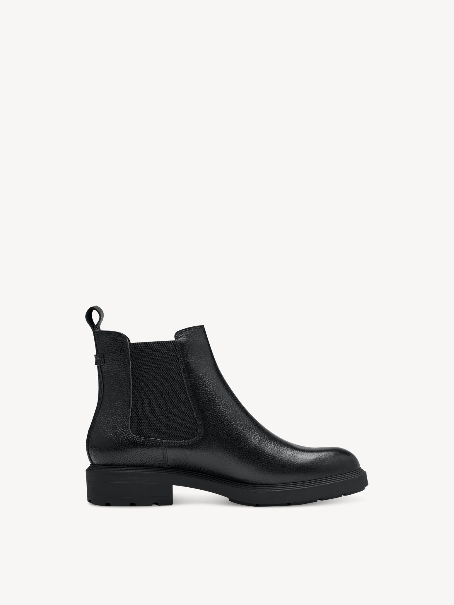 Bottine Chelsea en cuir - noir