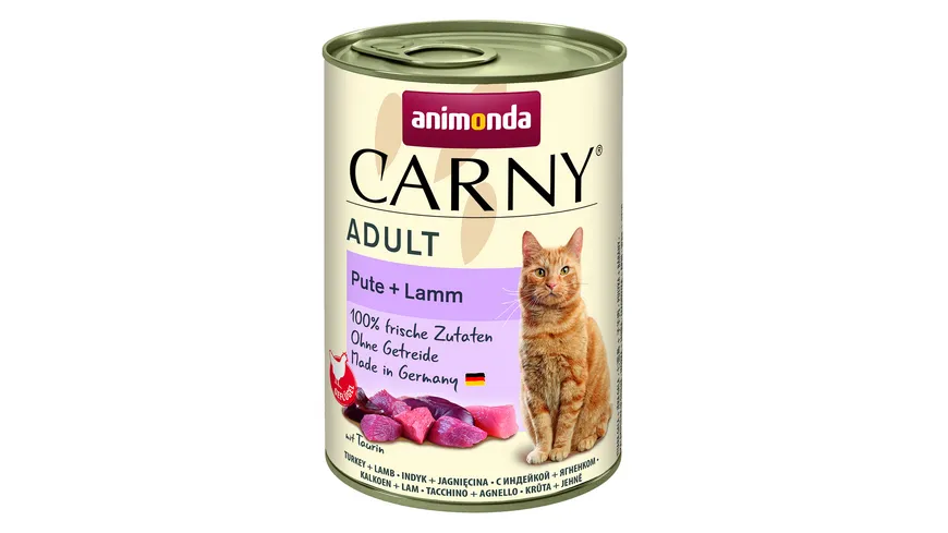 ANIMONDA Katzennassfutter Carny Adult Pute + Lamm 400 g