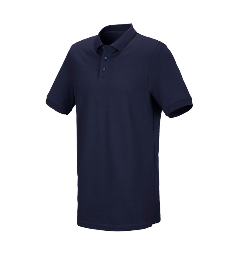 e.s. Piqué-Polo cotton stretch, long fit