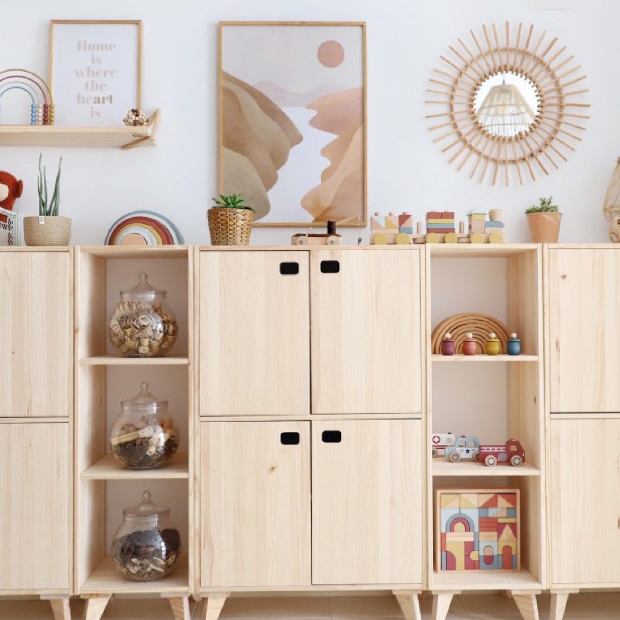 Astigarraga Kit Line Kommode Vollholz-Kommode, Dinamic - Beistellschrank mit zwei oder vier Türen