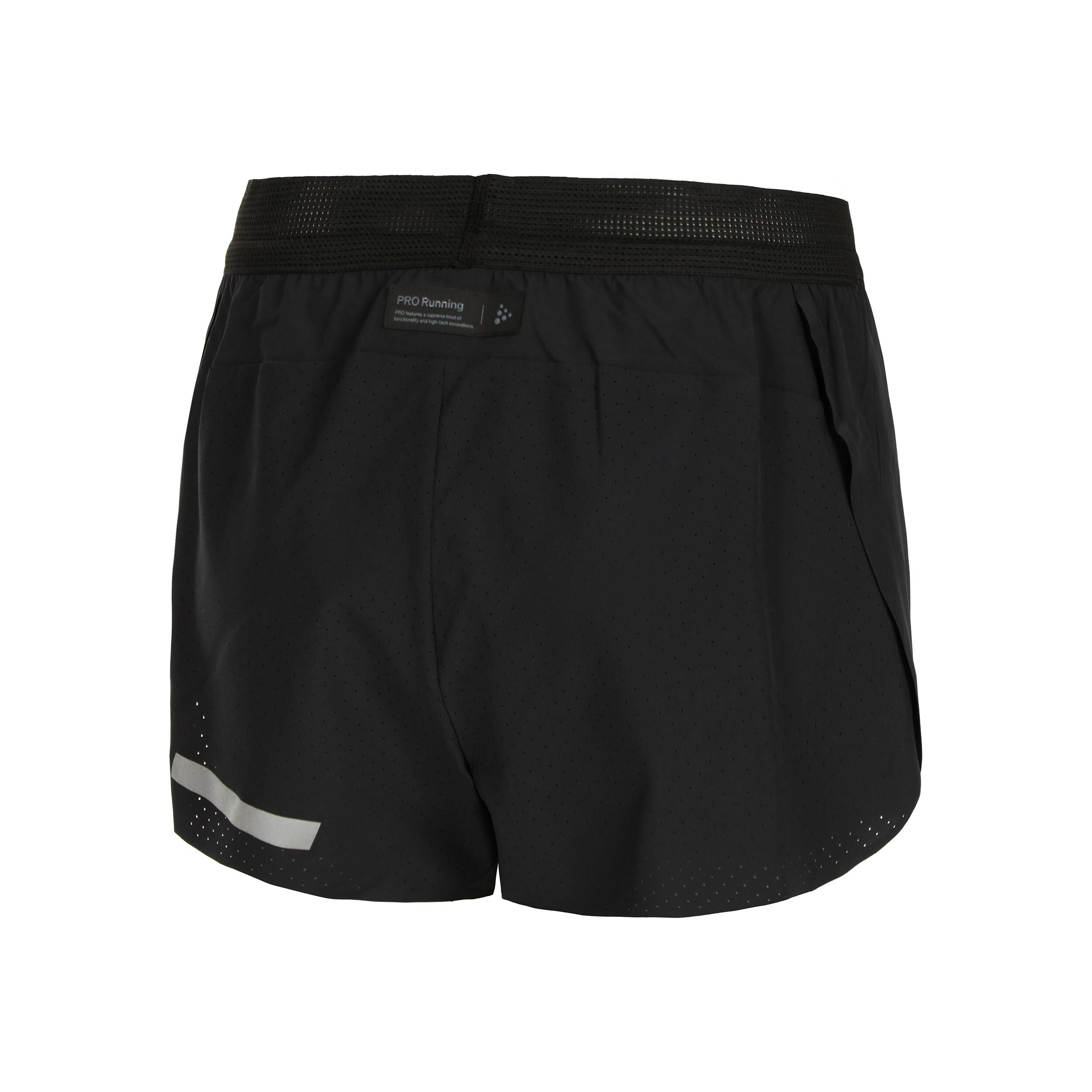 Pro Hypervent Split 2 Laufshorts Damen - Schwarz