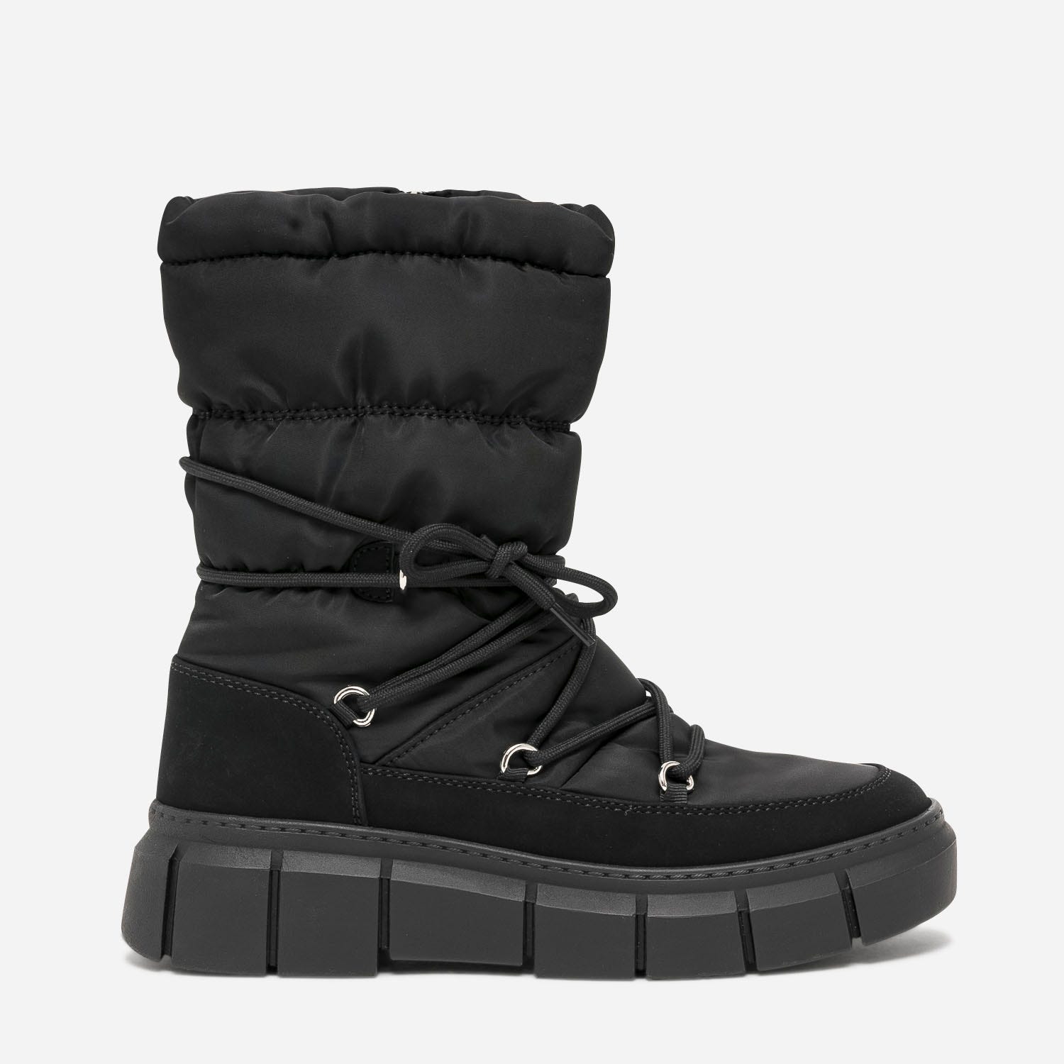 Boots de neige TEXTO noir bi matière à plateforme