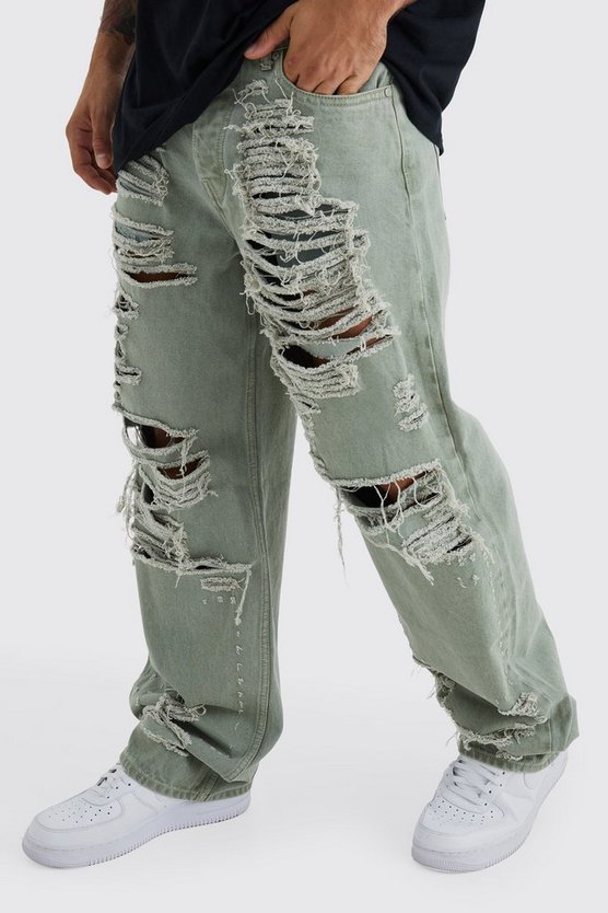Lockere zerrissene Jeans