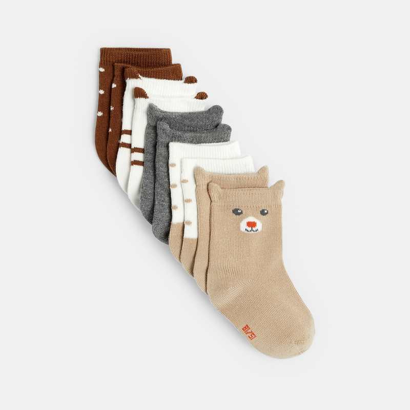 Chaussettes frimousses et pois (lot de 5)