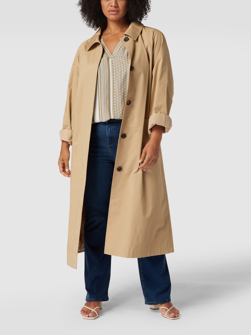 PLUS SIZE Tunika mit Kufiya-Muster in olivgrün