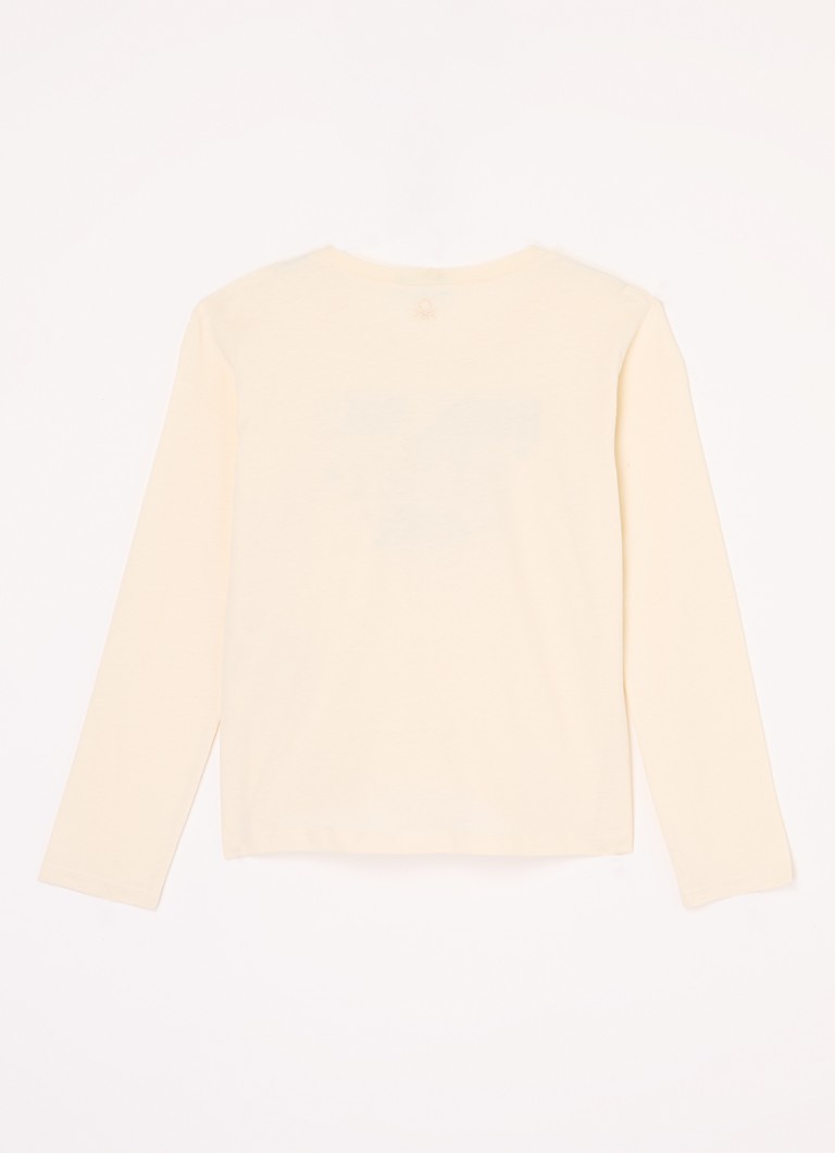 Camisa de manga comprida Benetton com strass.
