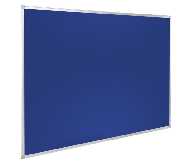 Pinnwand Nicht magnetisch Filz 180 (B) x 120 (H) cm Aluminium Blau