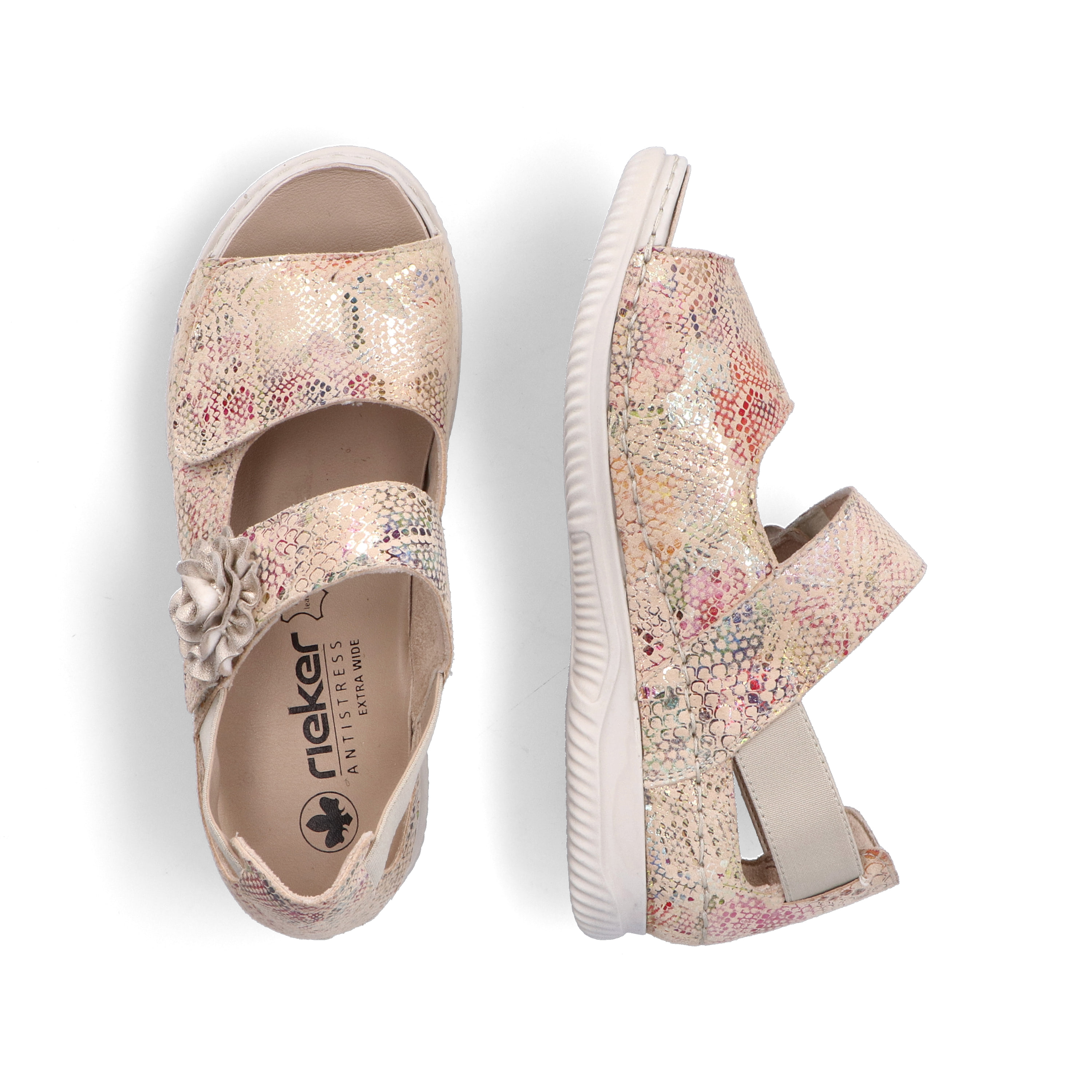 Rieker Damen Riemchensandalen multi-creme