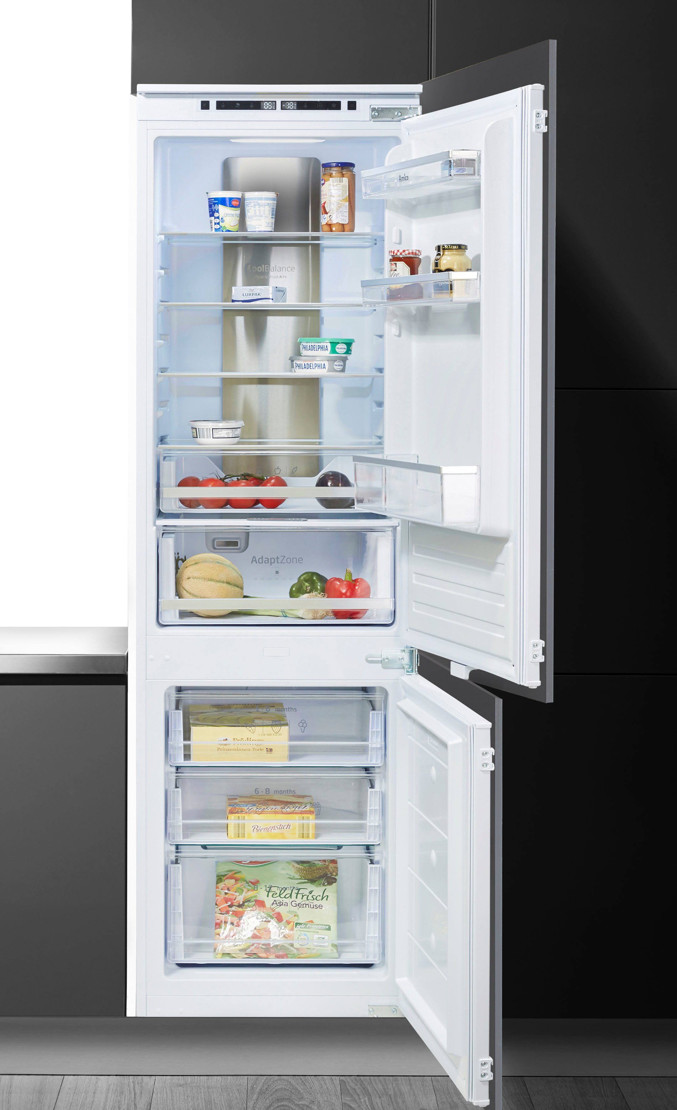 Amica Einbaukühlgefrierkombination EKGCS 387 950, 177,6 cm hoch, 54 cm breit
