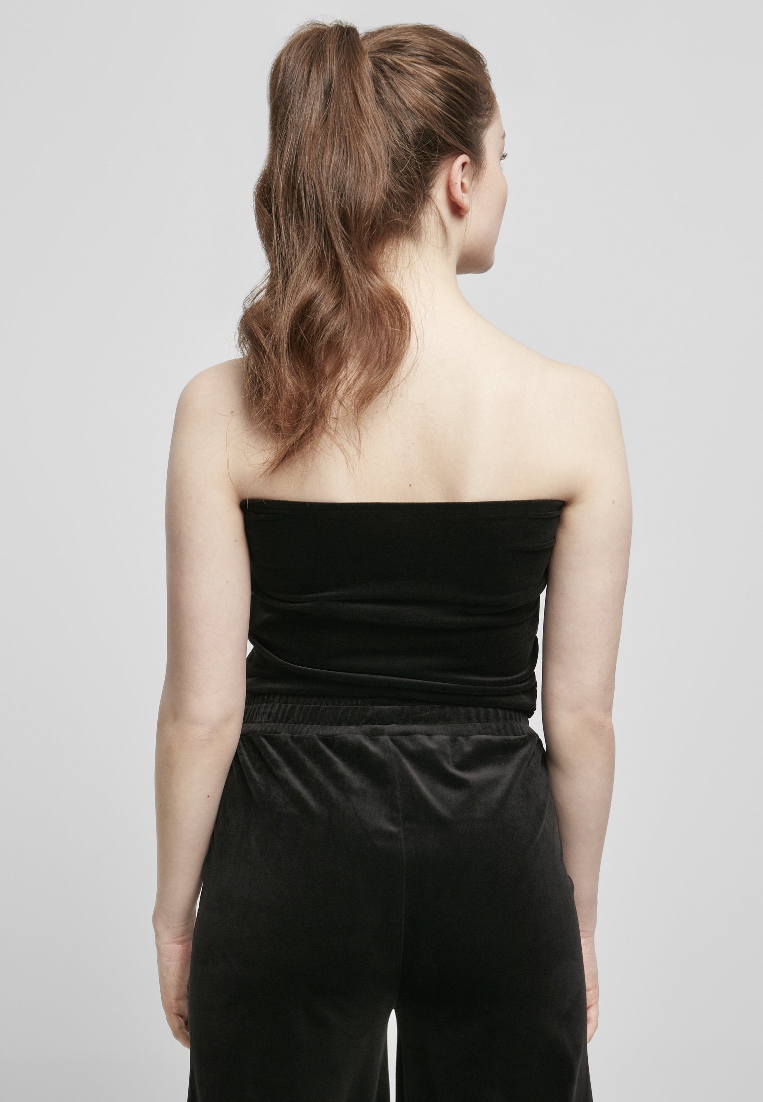 URBAN CLASSICS Sport-BH Damen Ladies Short Velvet Tube Top