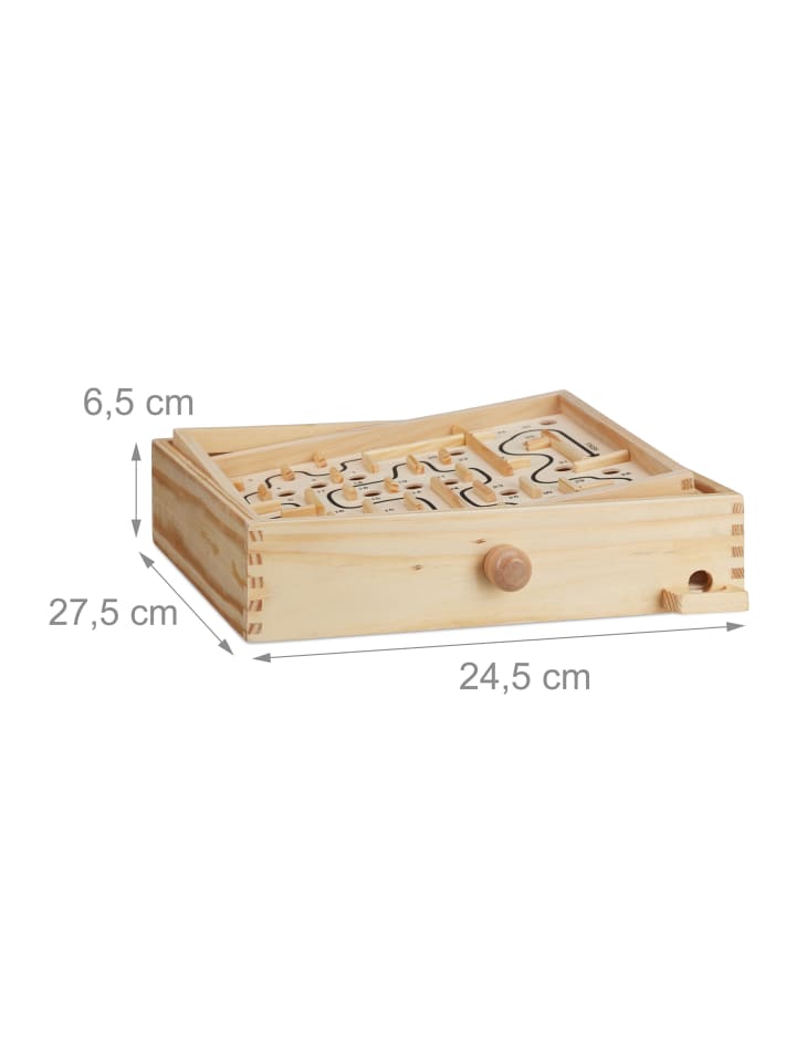 relaxdays Labyrinth Spiel in Natur günstig kaufen onesize