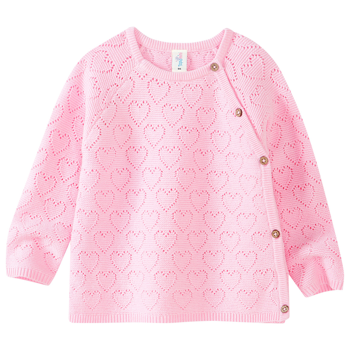 Baby Strickpullover mit Ajour-Muster