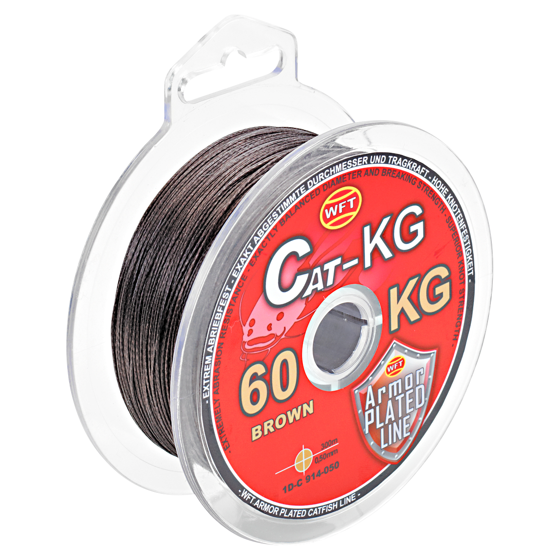 WFT Angelschnur Cat KG (braun, 300 m)