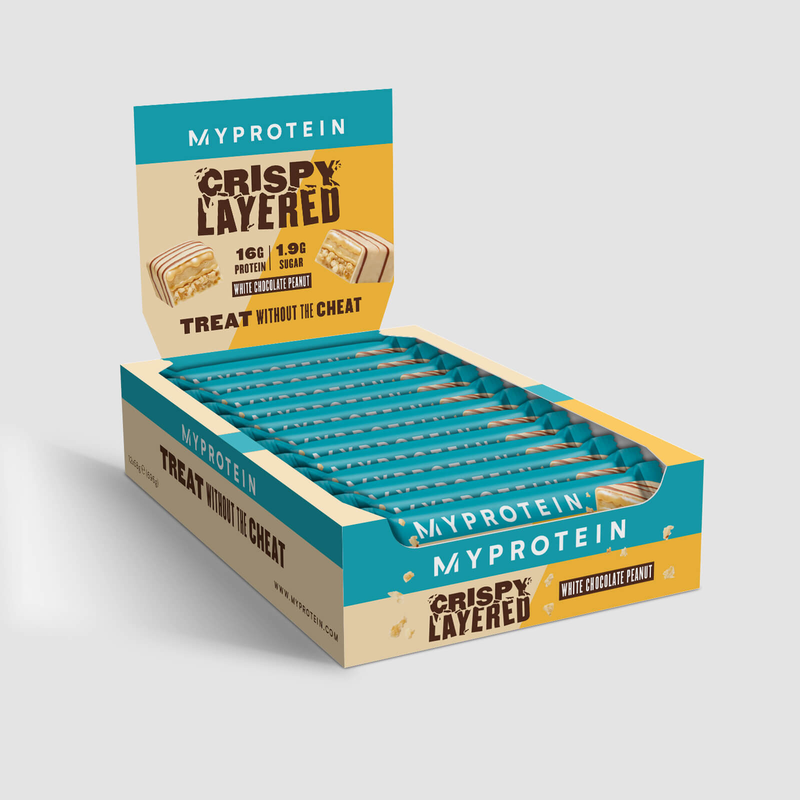 Crispy Layered Bar, White Chocolate Peanut, 12x58g