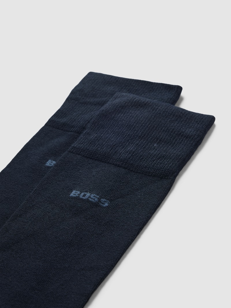 Socken mit Label-Detail im 2er-Pack in marineblau