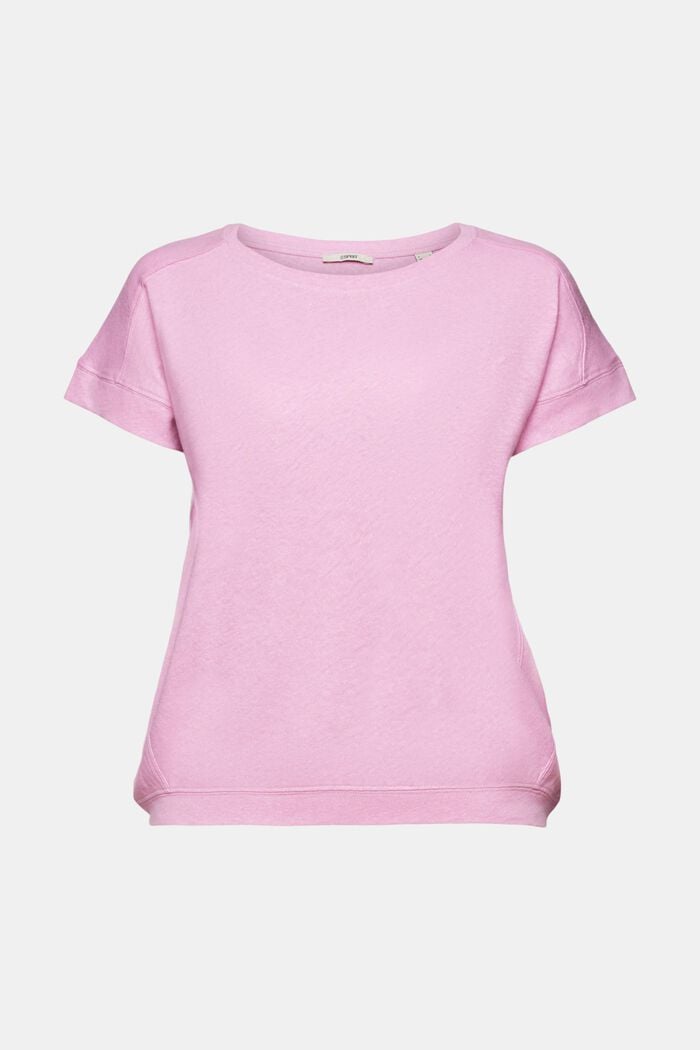T-Shirt aus Baumwoll-Leinen-Mix