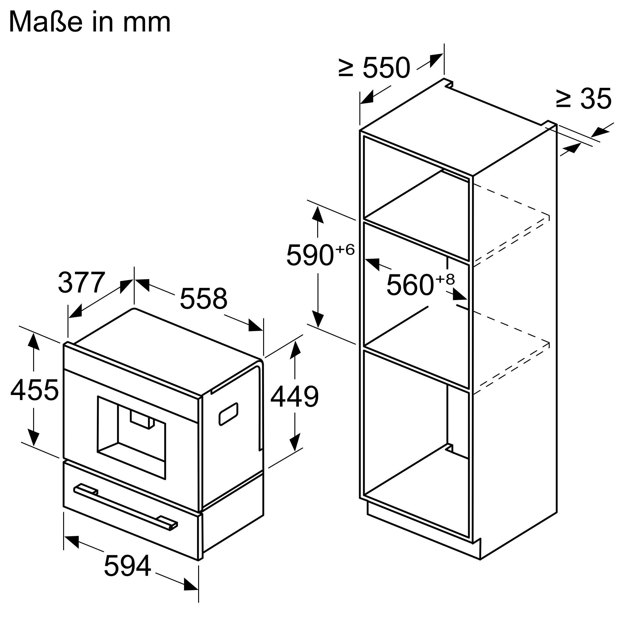 SIEMENS Einbau-Kaffeevollautomat CT718L1B0, iQ700, Einbau-Kaffeevollautomat, Schwarz