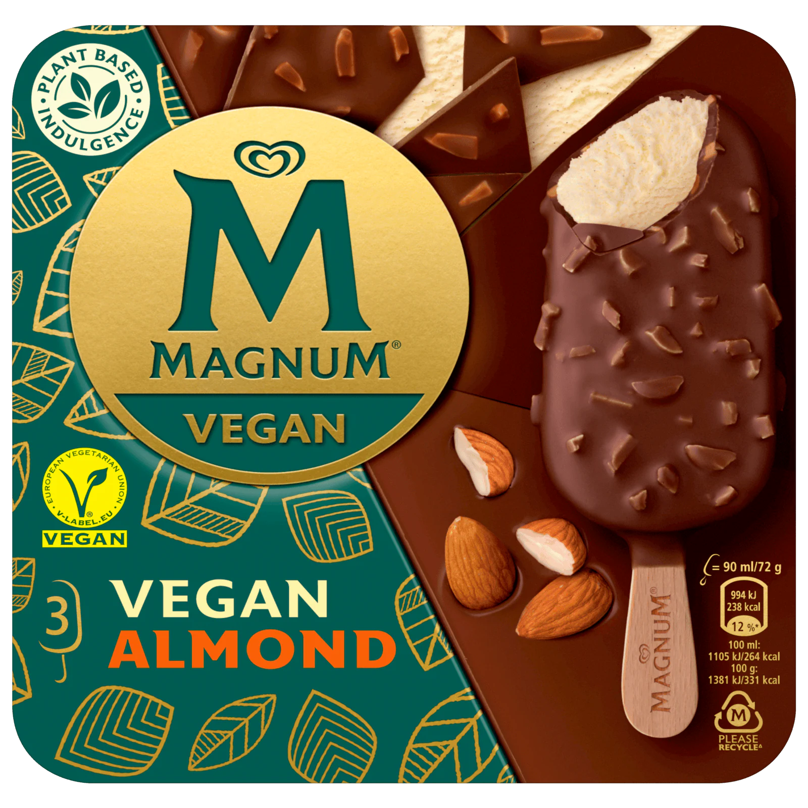 Magnum Eis Vegan Almond 3 x 90 ml