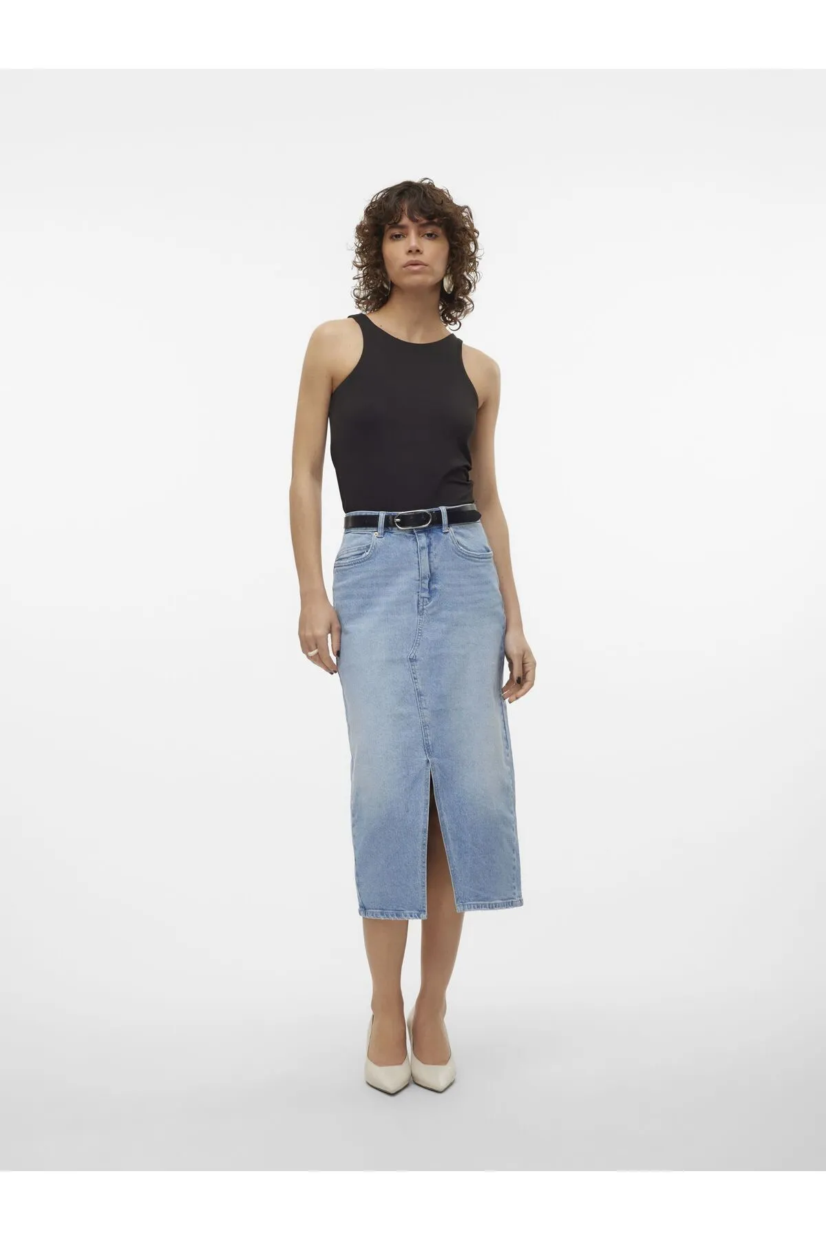 Vero Moda  Jeansrock Vmveri Langer Rock