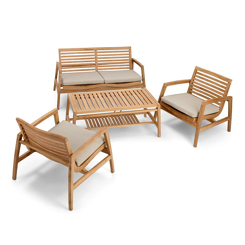 Home Sofagruppe Teak, Greve