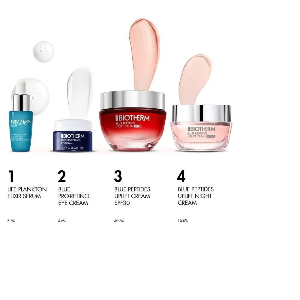Blue Peptides szett Blue Therapy Blue Peptides Uplift SPF 30 - Lifting szett, Lifting nappali krém, Ránctalanító nyak- és dekoltázskezelés
