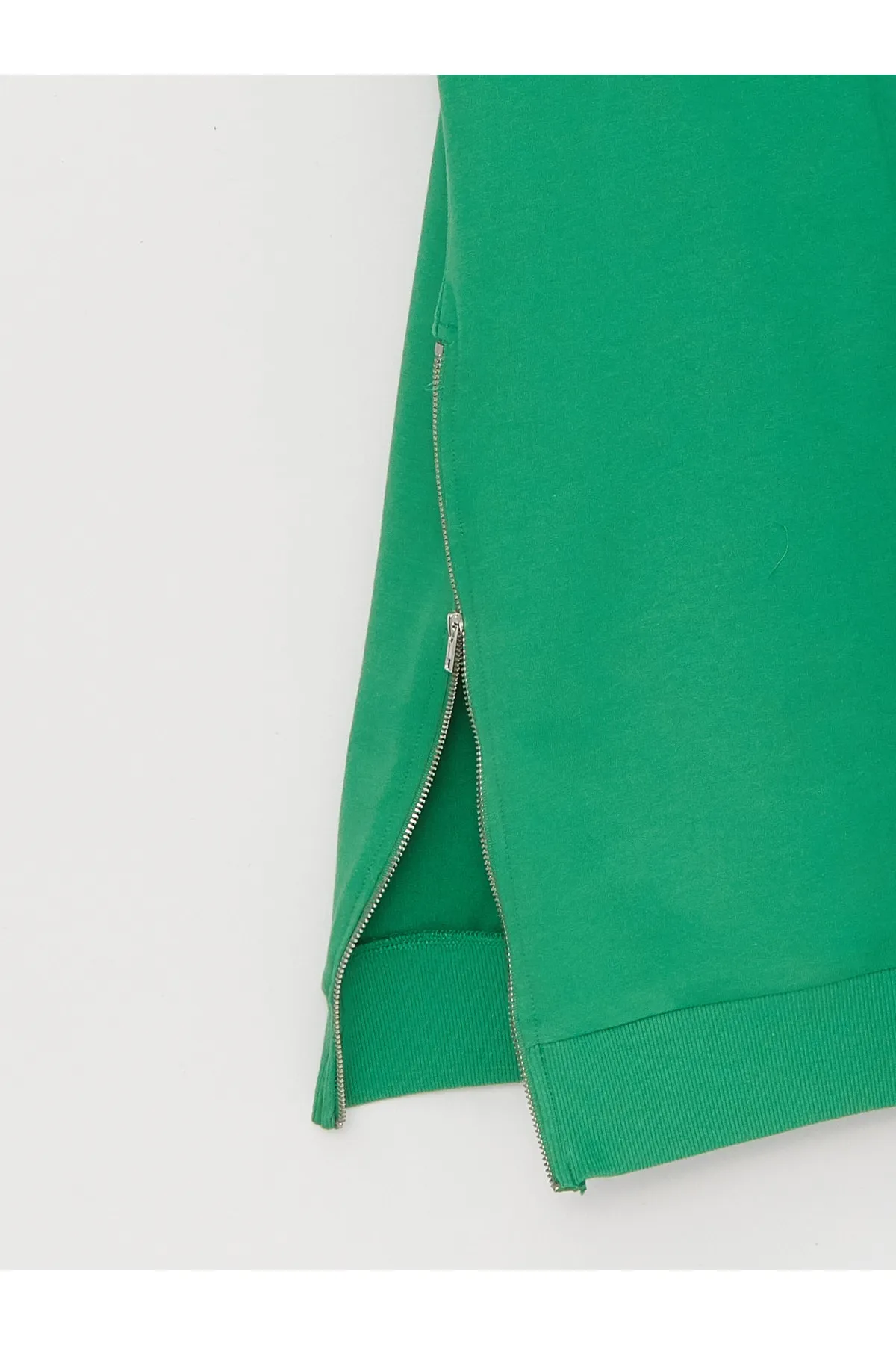 LC Waikiki  Einfarbiges, langärmliges Oversize-Damenkleid mit Kapuze