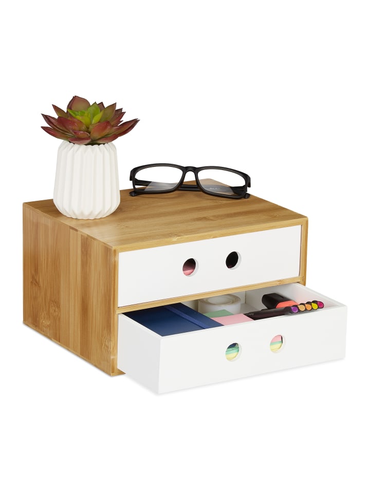 relaxdays Schreibtisch Organizer in Weiß günstig kaufen onesize
