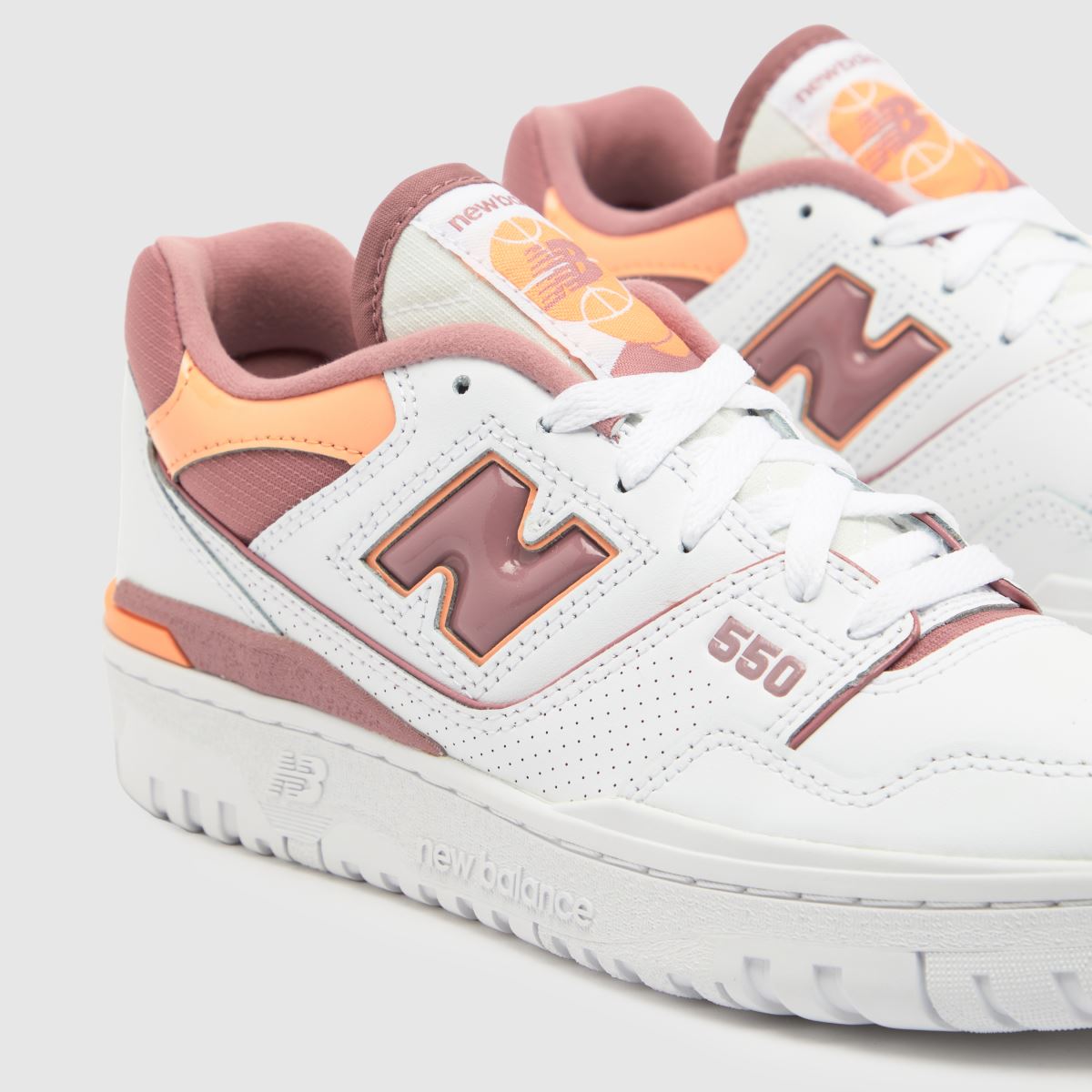 New Balance – nb bb550 – Vita och rosa träningsskor
