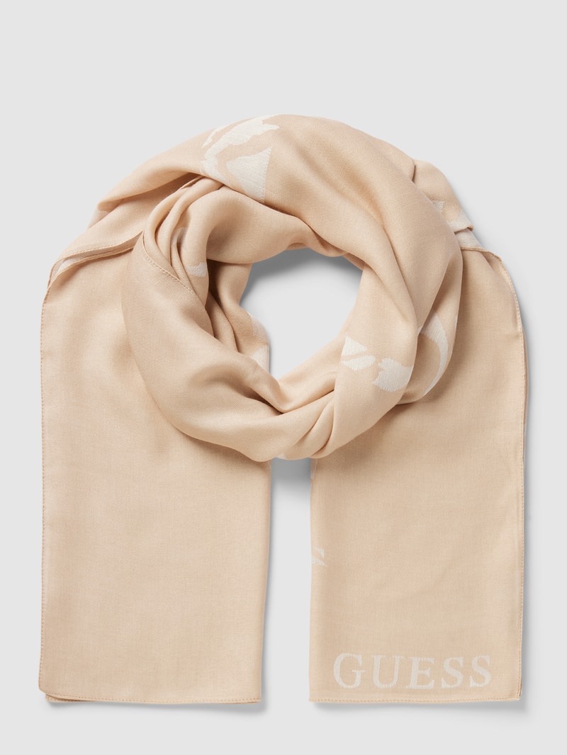 Schal mit Label-Stitching in offwhite