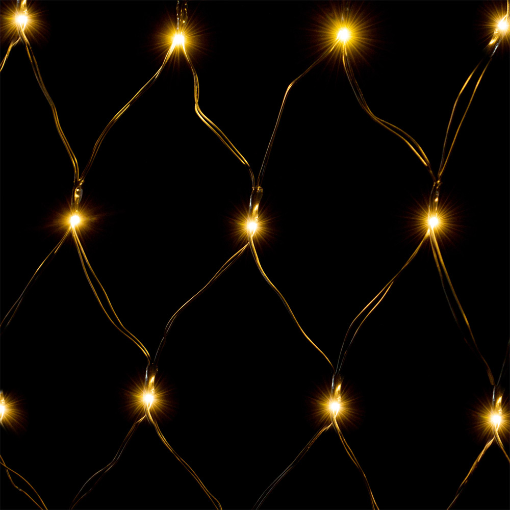 Casaria monzana® Netzlichterkette 100 LED 120x120cm warmweiß
