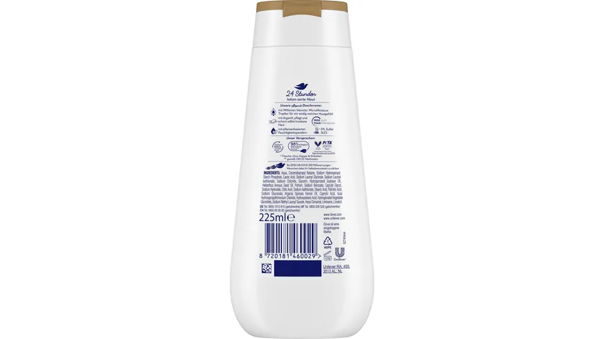 Dove Advanced Care Duschcreme Intensivpflege & Öl mit Arganöl 225 ml