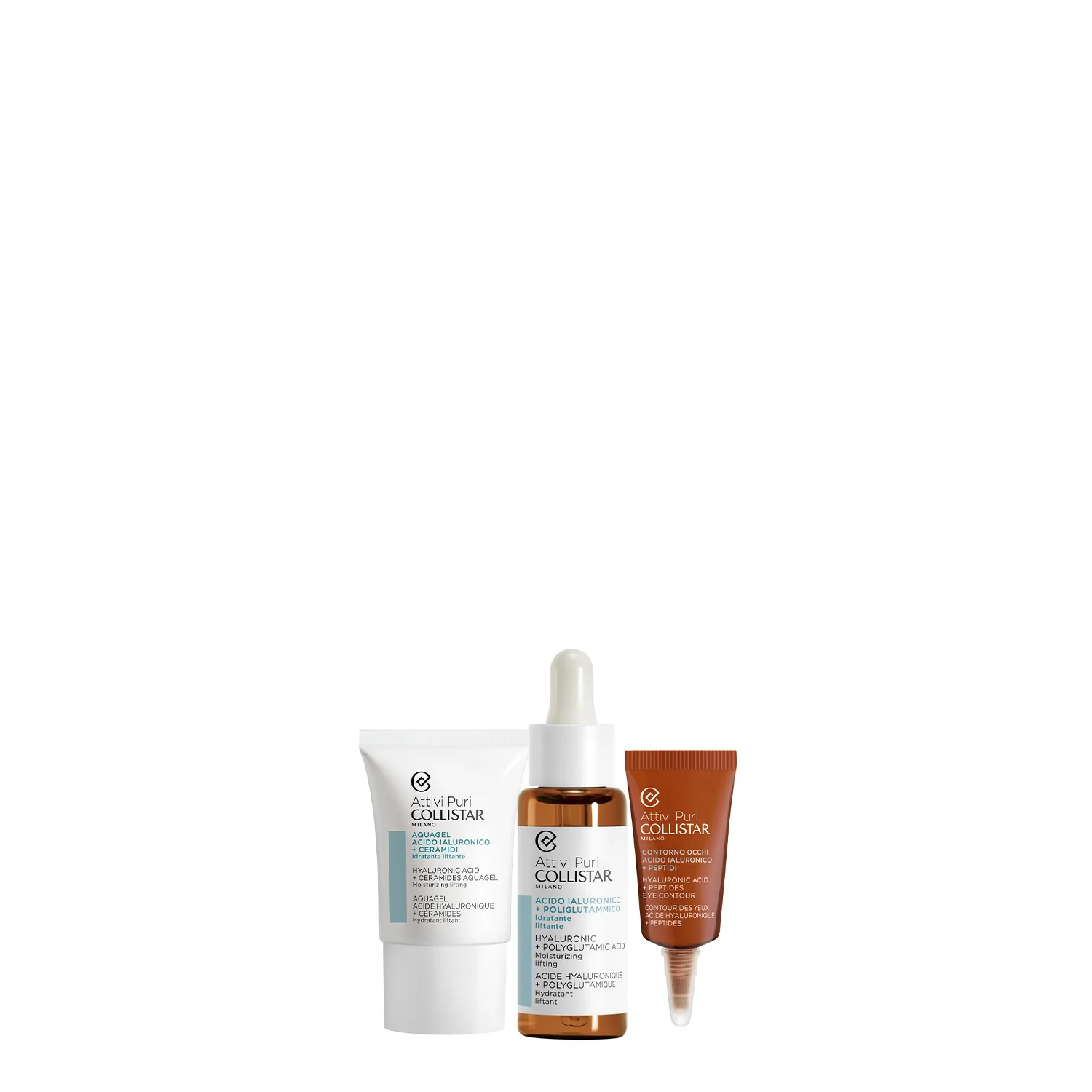 Pure Actives komplet hialuronske kisline in poliglutaminske kisline - vlažilni set, lifting set, vlažilni serum za obraz, lifting serum za obraz