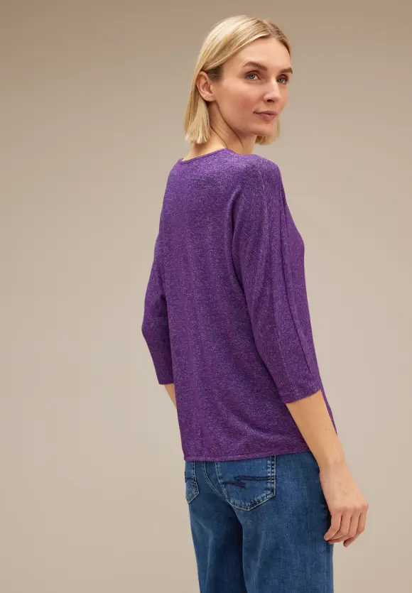 Street One Shirt in Melangeoptik