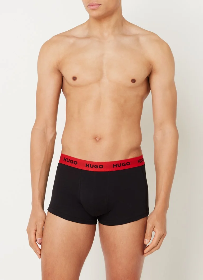 Lot de 3 boxers HUGO BOSS avec ceinture logotée